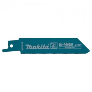 Image of Makita Bi Metal Reciprocating Metal Cutting Blades 100mm Pack of 5