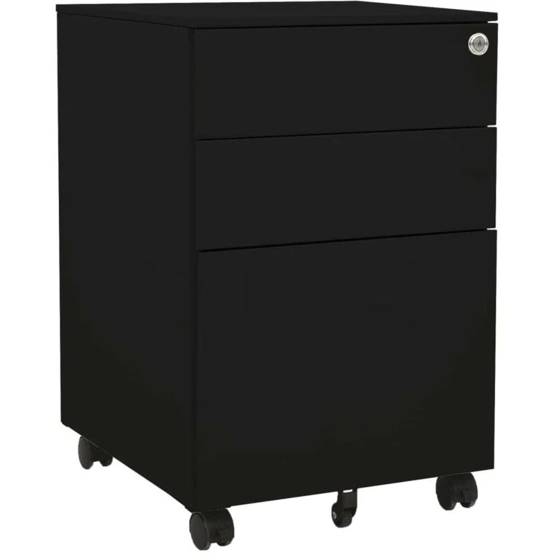 Image of VIDAXL Mobile File Cabinet Black 39x45x60cm Steel Vidaxl 8720286564110