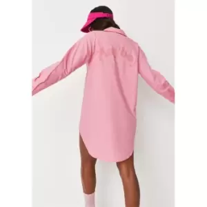 Image of Missguided Playboy Oversizebeach Shirt - Orange