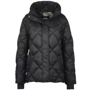 Image of Barbour Womens Hoxa Quilted Jacket Black/Ancient 10