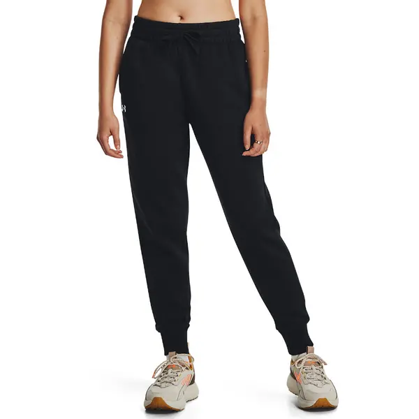 Image of Under Armour Womens Rival Fleece Joggers S- Waist 27 - 29' Black 1379438-001-S