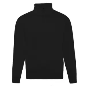Image of Russell Mens Authentic Quarter Zip Sweatshirt (XS) (Black)