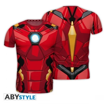 Image of Marvel - Replica "Iron Man" Mens Large T-Shirt - Multi-colour