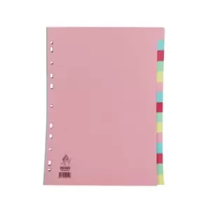 Image of A4 Manilla Divider 15-Part Pink with Multi-Colour Tabs WX01516