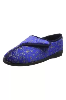 Image of Janice Touch Fastening Floral Slippers