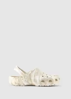 Image of Crocs Mens Classic Marbled Clog In Bone Multi