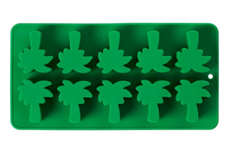 Image of Premier Housewares 10 Tree Shaped Green Ice Cube Tray, Unique Ice Cube Tray, Thermoplastic Rubber Ice Freezing Tray Green