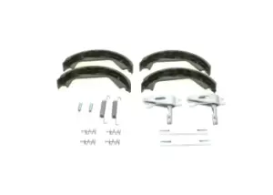 Image of Bosch Handbrake Shoes with accessories 0 204 113 827 Parking Brake Pads,Handbrake Pads VOLVO,V70 II (285),V70 III (135),S60 I (384),S80 I (184)