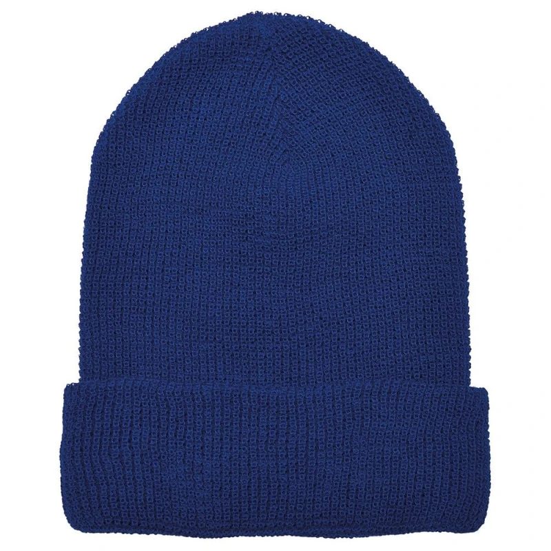 Image of Flexfit Flexfit Men Knitted Waffle Beanie in Blue Blue One Size Male 5063300291108