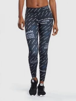 Image of Reebok Workout Ready All Over Print Tight