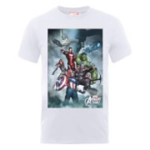 Image of Marvel Avengers Team Montage T-Shirt - White - M