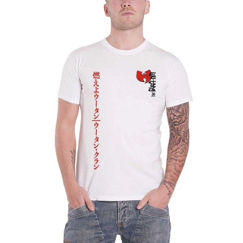 Image of Wu-Tang Clan Mens Sword Cotton T-Shirt in White Size: Small White Male S