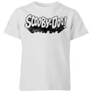 Image of Scooby Doo Retro Mono Logo Kids T-Shirt - Grey - 7-8 Years