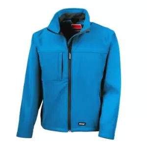 Image of Result Mens Softshell Premium 3 Layer Performance Jacket (Waterproof, Windproof & Breathable) (2XL) (Azure Blue)
