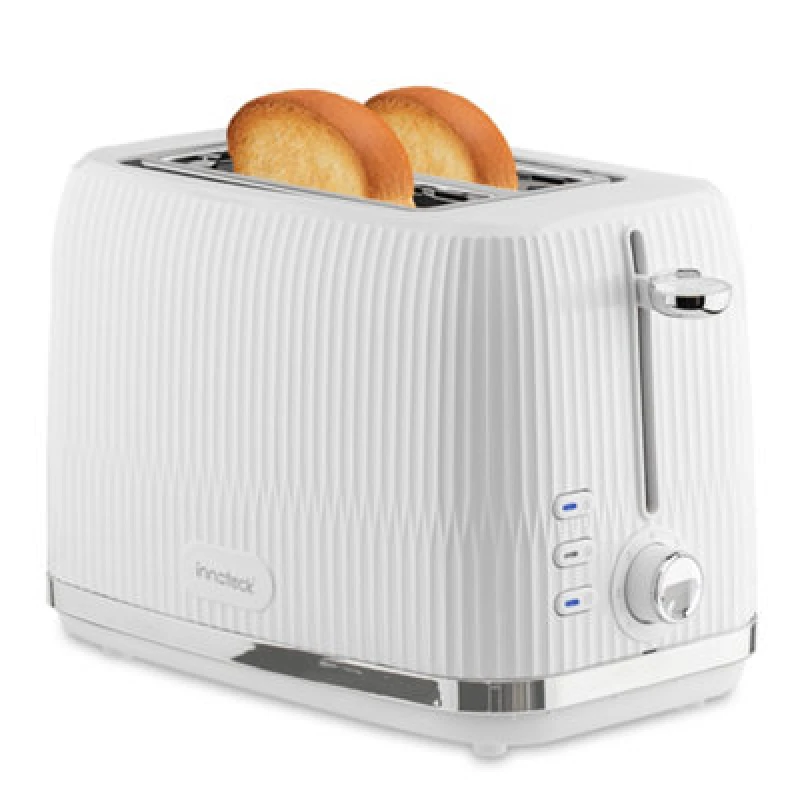 Image of Innoteck Kitchen Pro 2 Slice Toaster With 7 Browning Controls And Stainless Steel Mechanism - White