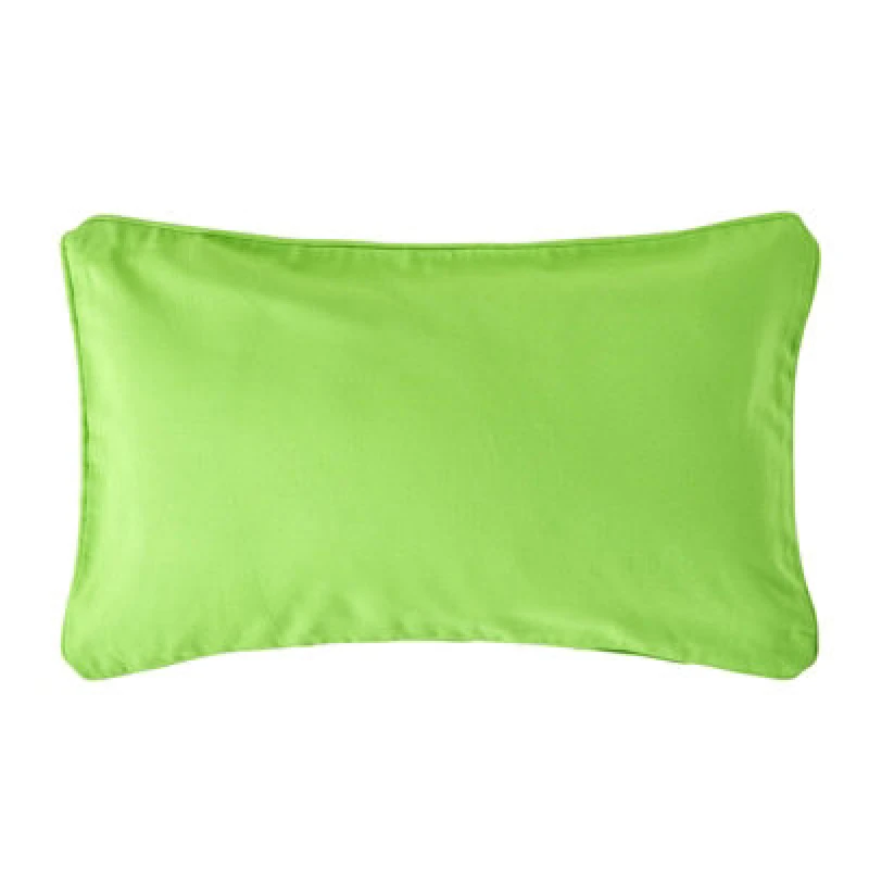 Image of Homescapes Cotton Plain Green Rectangular Cushion Cover, 30 X 50 Cm