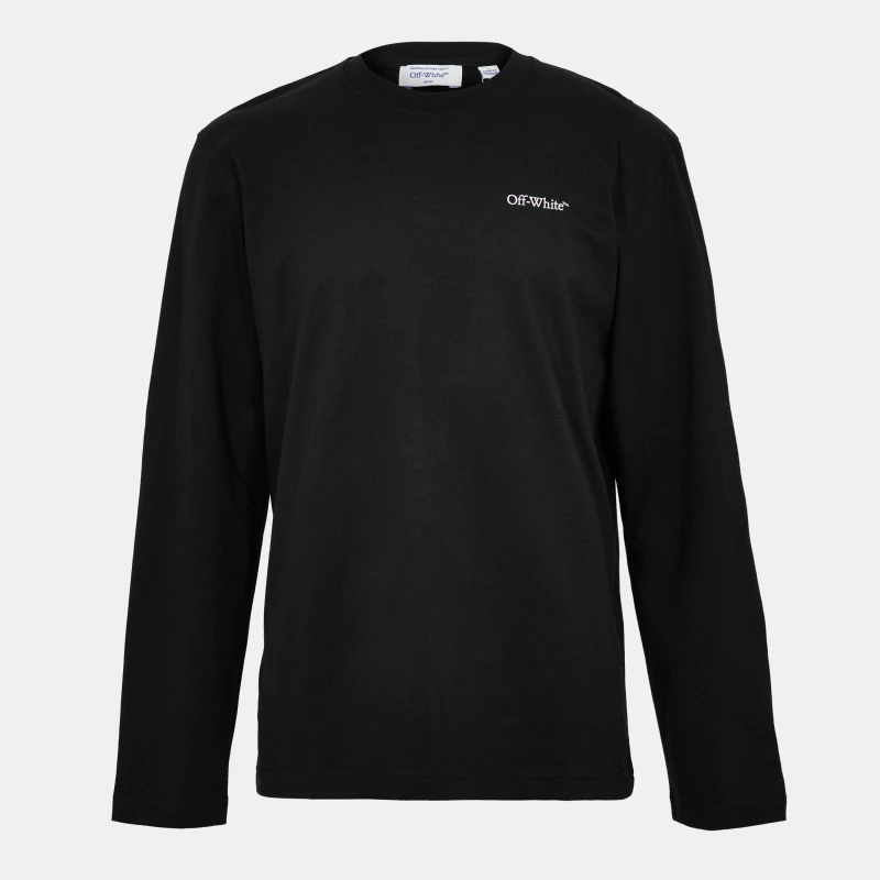 Image of Off White Mens Arrw Skate Long Sleeve T-Shirt Black/Pink male XS