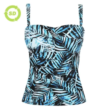 Image of SoulCal Bandeau Tank Top - Black Palm Prnt