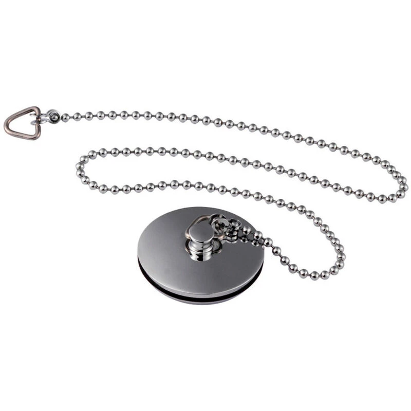 Image of FNX BATHROOMS Fnx Bathrooms - Nuie Chrome Bath Plug and Ball Chain - E315 E315
