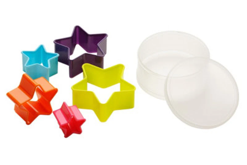 Image of Premier Housewares Coloured Shape Cutters 5Pc Star Shape Cutter Multi