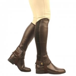 Image of Saxon Equileather Childs Half Chaps - Brown