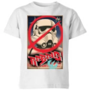 Image of Star Wars Rebels Poster Kids T-Shirt - White - 5-6 Years