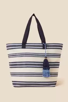 Image of Large Stripe Beach Tote Bag