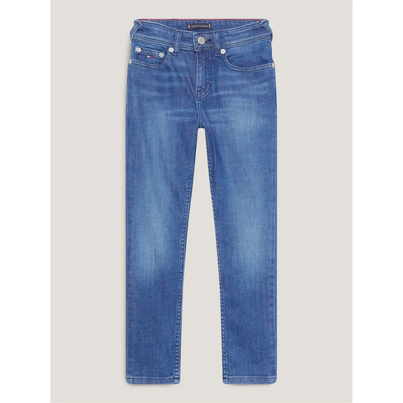 Image of Tommy Hilfiger Scanton Slim Jeans Dark Wash male 8Y