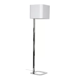 Image of Quadro Floor Lamp With Shade Chrome