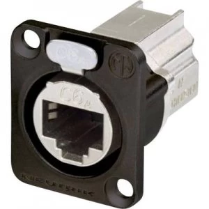 Image of RJ45 Data Connector etherCON D series Socket, straight Number of pins: 8P8C NE8FDX-P6-B Black Neutrik NE8FDX-P6-B