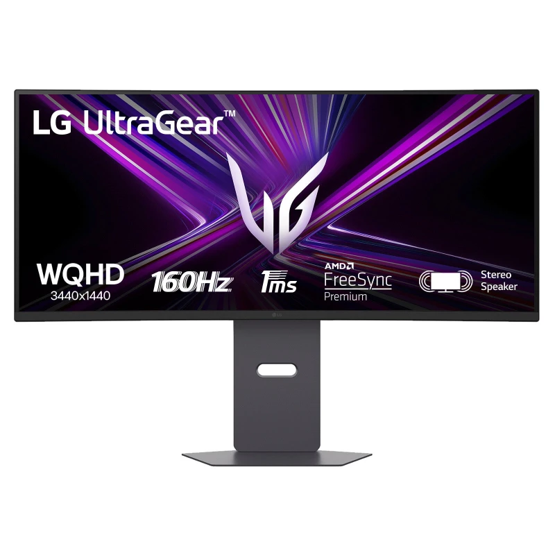 Image of LG UltraGear 34" UltraWide Quad HD VA 160Hz 1ms Height Adjustable Curved Gaming Monitor with Speakers 34G600A-B.AEK
