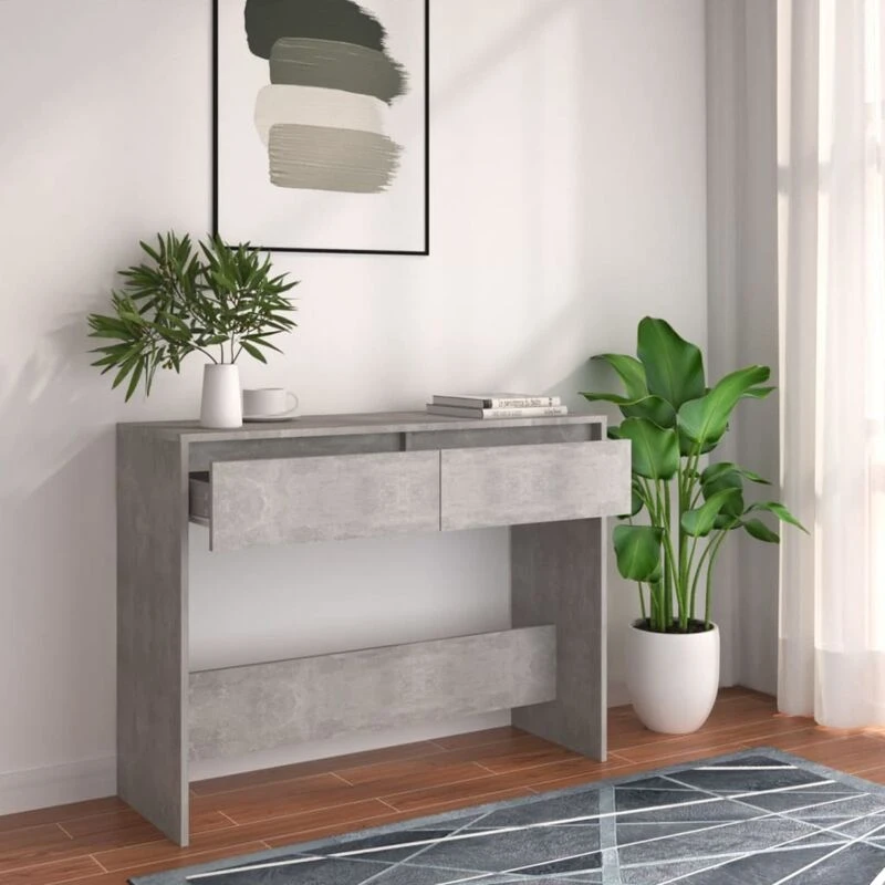 Image of VIDAXL Console Table Concrete Grey 100x35x76.5cm Engineered Wood Vidaxl 8720286835722
