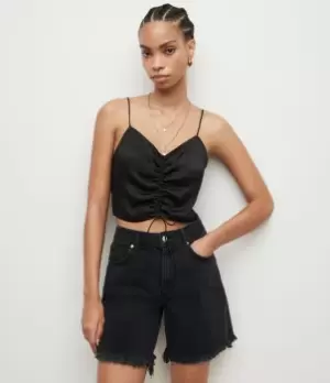 Image of AllSaints Womens Alexia Top, Black, Size: 10