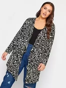 Image of Yours Waterfall Cardigan Mono Silhouette, Black, Size 20, Women