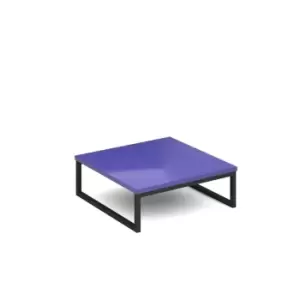 Image of Social Spaces Nera Modular Soft Seating Single Bench with Black Frame