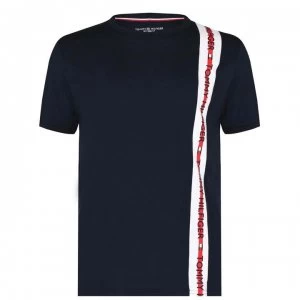 Image of Tommy Bodywear Stripe Short Sleeve T Shirt - Desert Sky