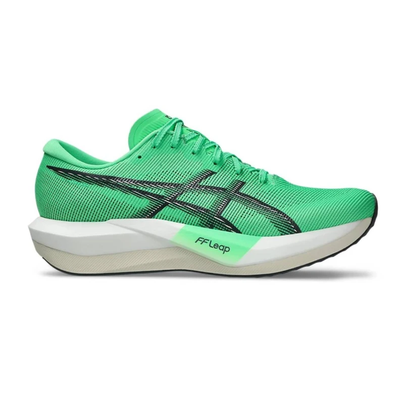 Image of Asics Magic Speed 5 Green Black SS26 Unisex Shoes, Size 45 - EUR