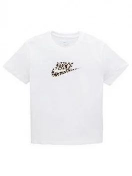 Image of Nike Older Girls Print T-Shirt - White