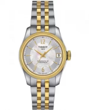 Image of Tissot T-Classic Powermatic 80 Mother of Pearl Dial Two-Toned Stainless Steel Womens Watch T108.208.22.117.00 T108.208.22.117.00