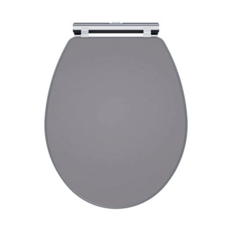 Image of Balterley Traditional Soft Close, Top Fix Wooden Toilet Seat (Suitable for Kinston Balterley Toilets) - Satin Grey Grey