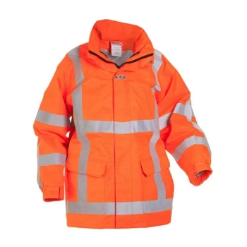 Image of Markelo Multi SNS Flame Retardant Anti-static Waterproof Parka Orange - Size S