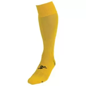Image of Precision Childrens/Kids Pro Plain Football Socks (12 UK Child-2 UK) (Yellow)