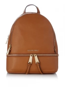 Image of Michael Kors Rhea Zip Back Pack Light Brown