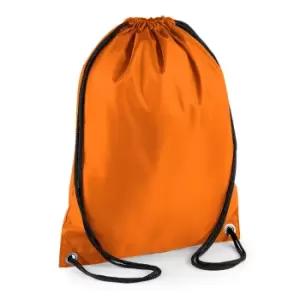 Image of BagBase Budget Water Resistant Sports Gymsac Drawstring Bag (11 Litres) (One Size) (Orange)