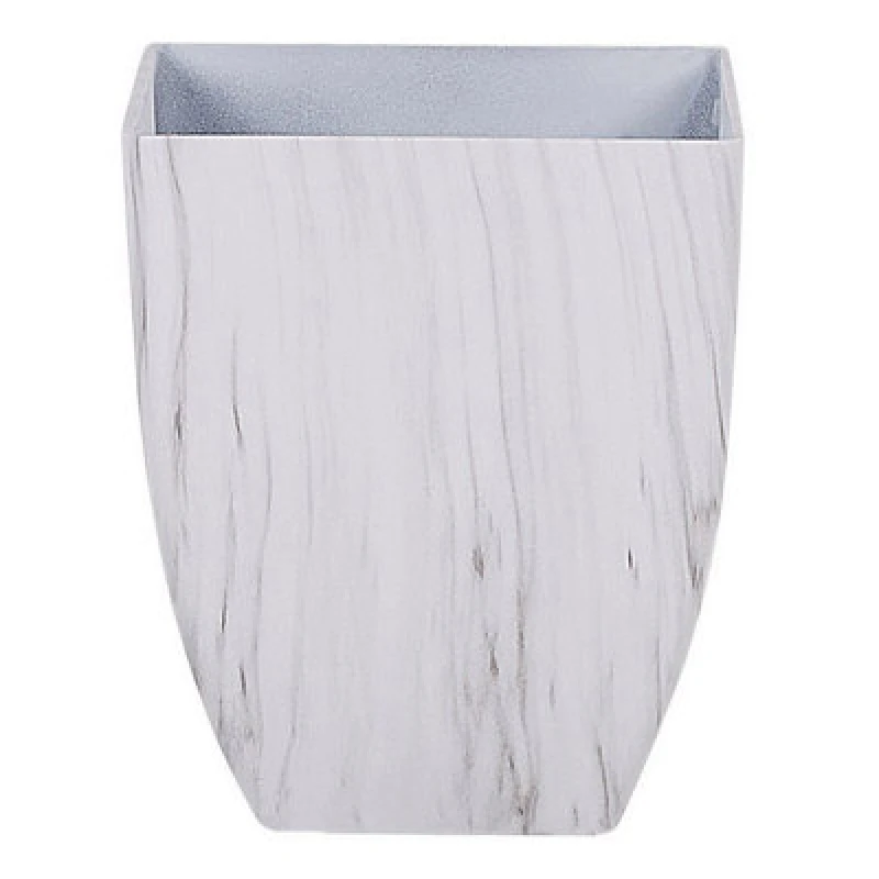 Image of Beliani Plant Pot Miro 28cm White Marble