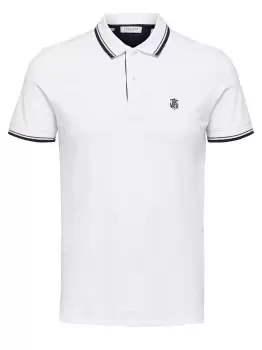 Image of SELECTED Regular Fit - Polo Shirt Men White