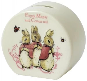 Image of Beatrix Potter Flopsy Mopsy Cotton Tail Money Bank.
