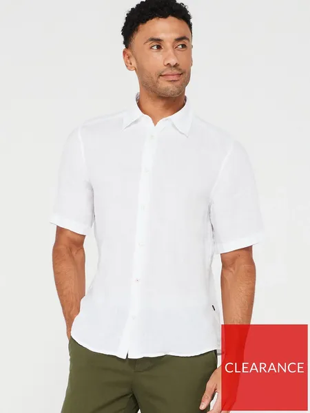 Image of Boss Boss Rash 2 10247386 01 Plain Shirt - Short Sleeve S White 54602401350