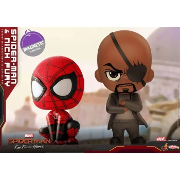 Image of Hot Toys Cosbaby Marvel Spider-Man: Far From Home (Size S) - Spider-Man & Nick Fury (Set of 2)