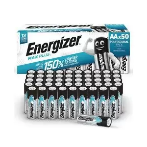 Image of Energizer Max Plus AA Alkaline Batteries Pack of 50 E303865500 ER44493